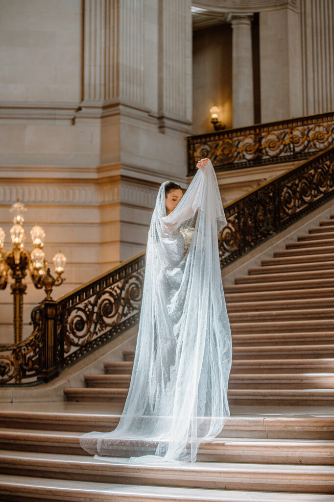 San Francisco wedding Photography, SF City Hall, modern and editorial Wedding Photography